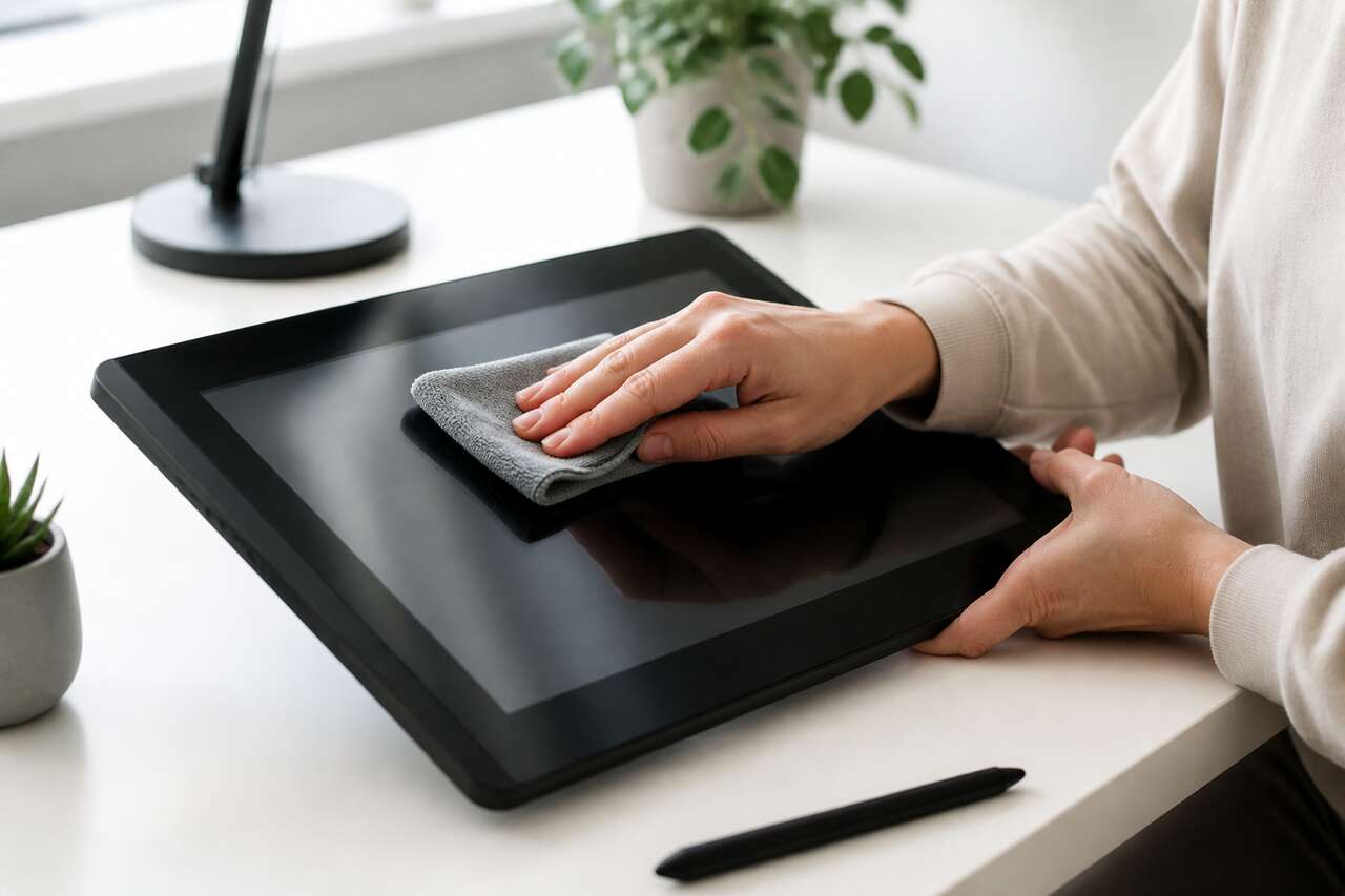 Nettoyage de la surface et de l&rsquo;&eacute;cran: gestes s&ucirc;rs et produits &agrave; &eacute;viter