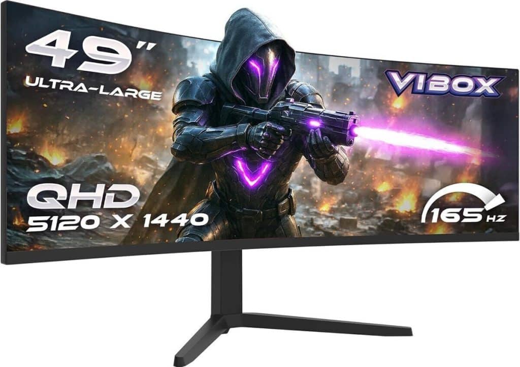 Test : vibox écran gaming incurvé 49 pouces 165Hz