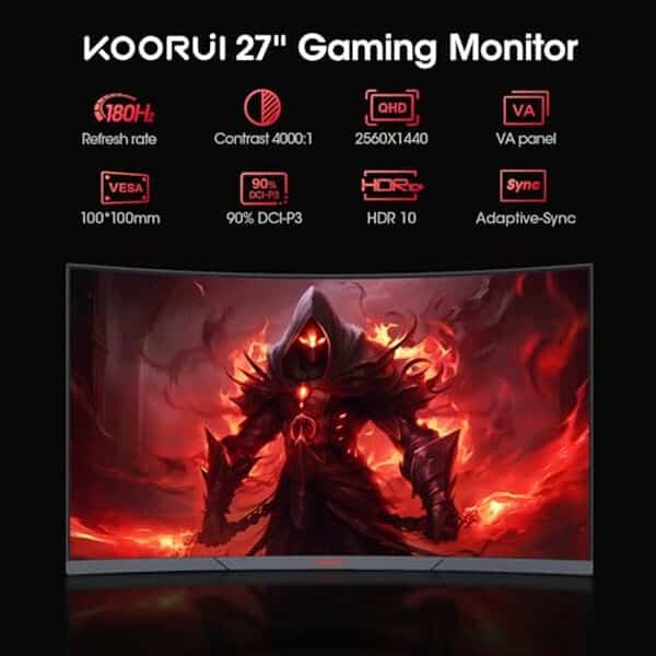 Découvrez notre test complet de l'écran gaming incurvé KOORUI 27'' 180Hz. Performances, qualité d'image et immersion : tous les détails pour bien choisir. 