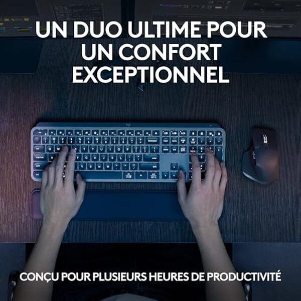 Découvrez notre test du kit Logitech MX Keys S avec clavier et souris sans fil ergonomiques. Performances, confort et repose-poignet : le combo idéal pour la productivité.
