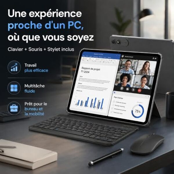 Découvrez notre test complet de la tablette android 16 équipée de Gemini AI, 24Go de RAM et 256Go de stockage. Écran 2K FHD+ haute définition, performances et autonomie.