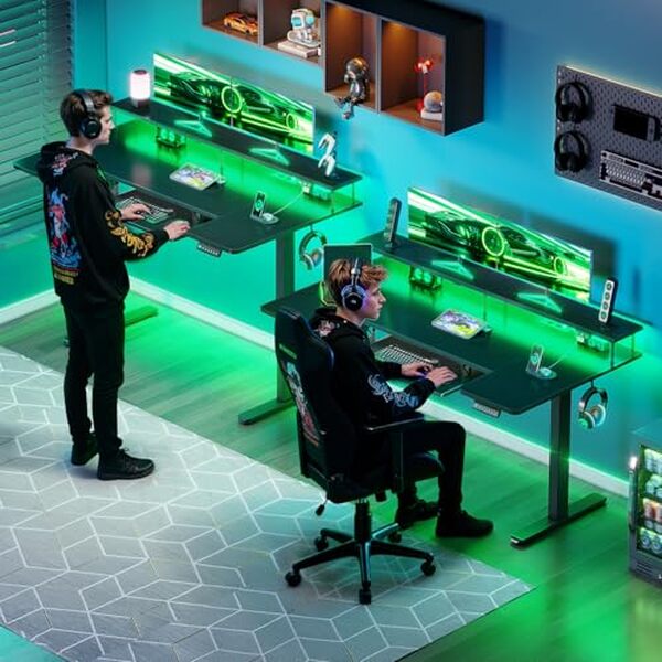 Test détaillé du bureau gaming électrique OffiGo noir avec support écran 140×74 cm : hauteur ajustable, performances et avis complet.