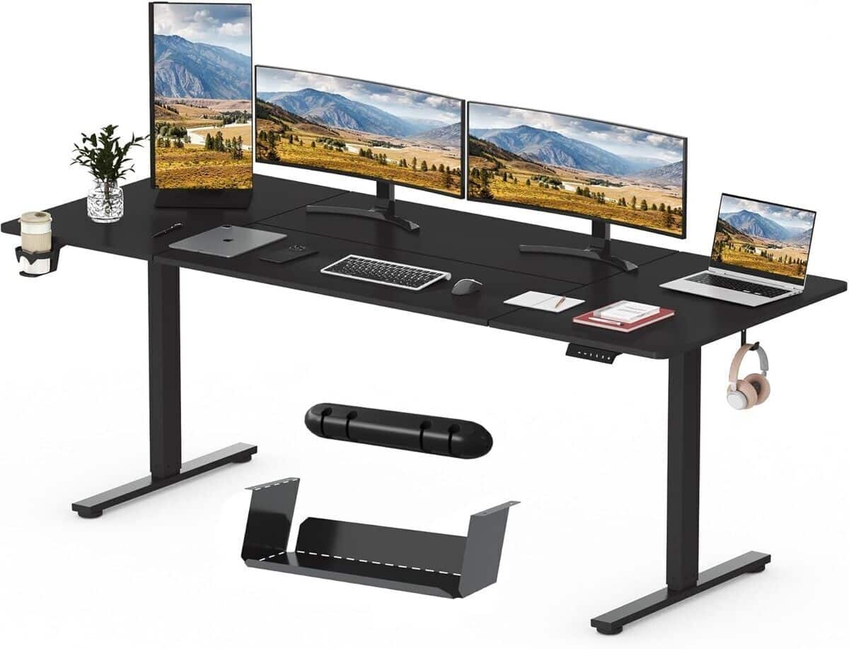 Test : bureau électrique réglable SANODESK Q1 200x80 cm noir