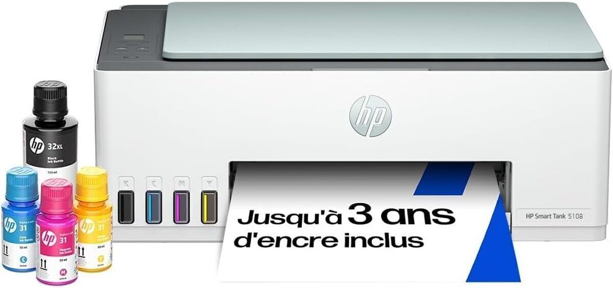 Test de l'imprimante HP Smart Tank 5108 : multifonction haute capacité