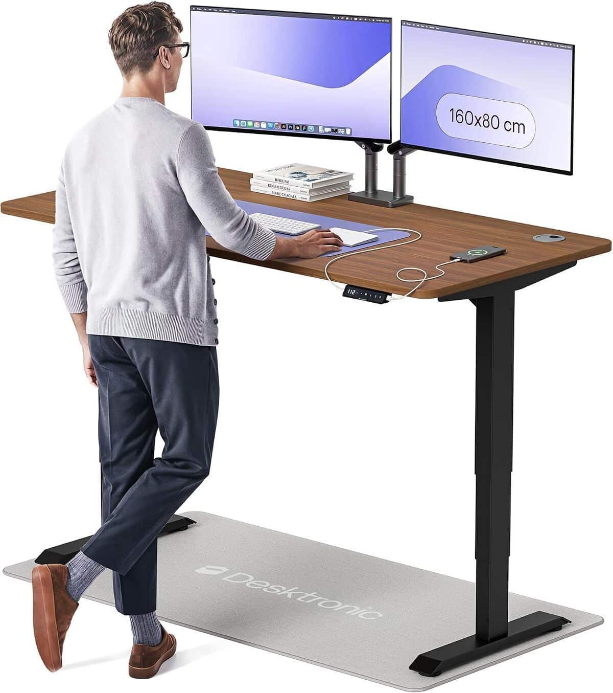 Test du bureau électrique Desktronic 160x80 cm : innovation silencieuse et stable