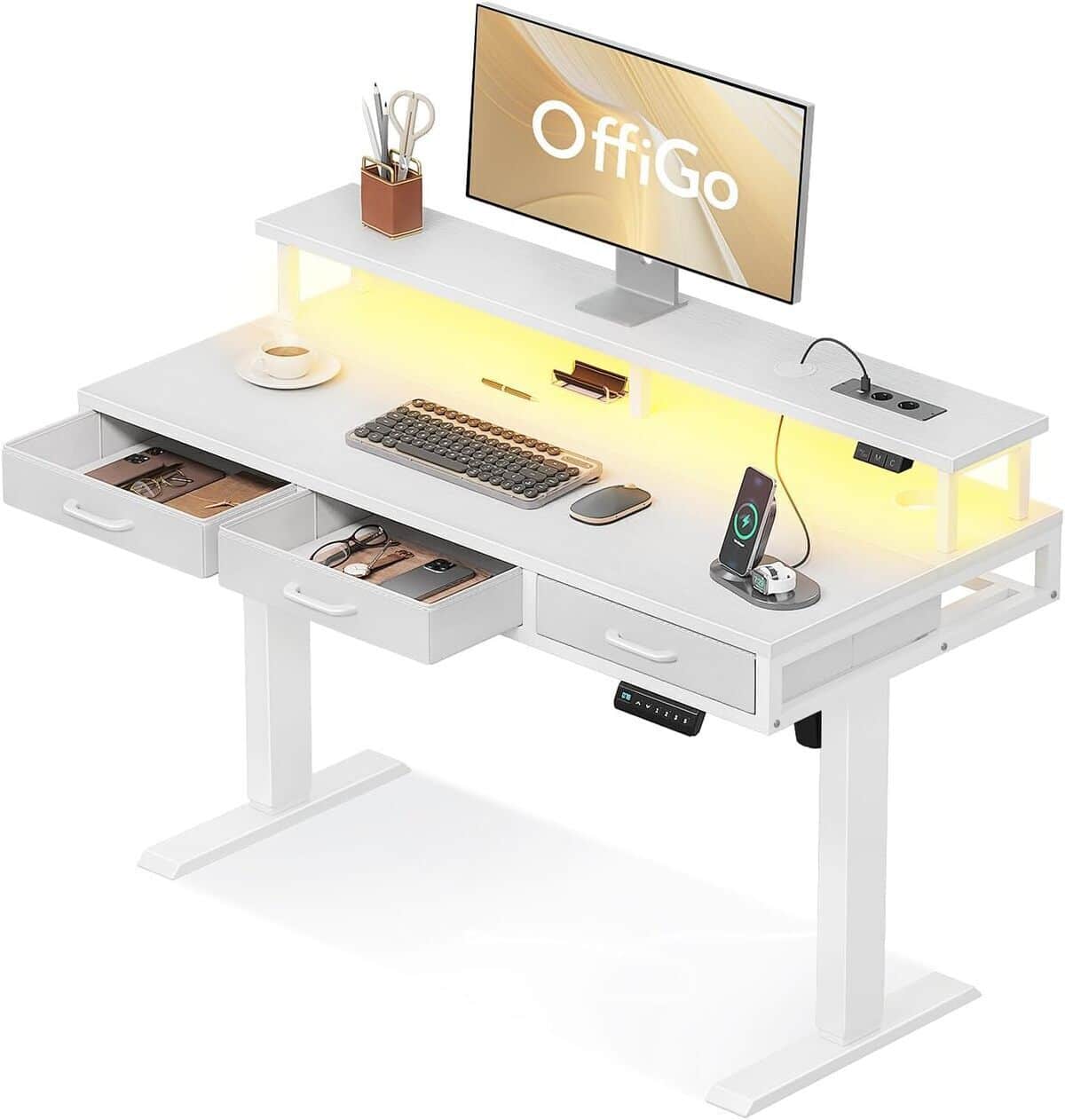 Test du bureau OffiGo électrique assis-debout avec tiroirs