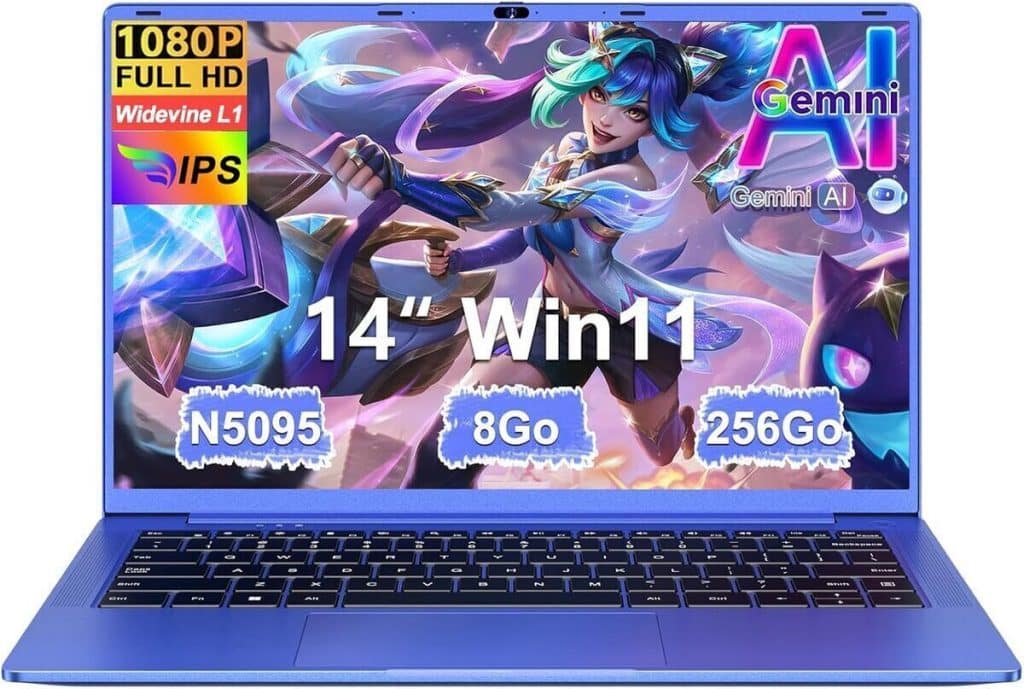 Test du PC portable 14" Celeron N5095 : performance et design violet