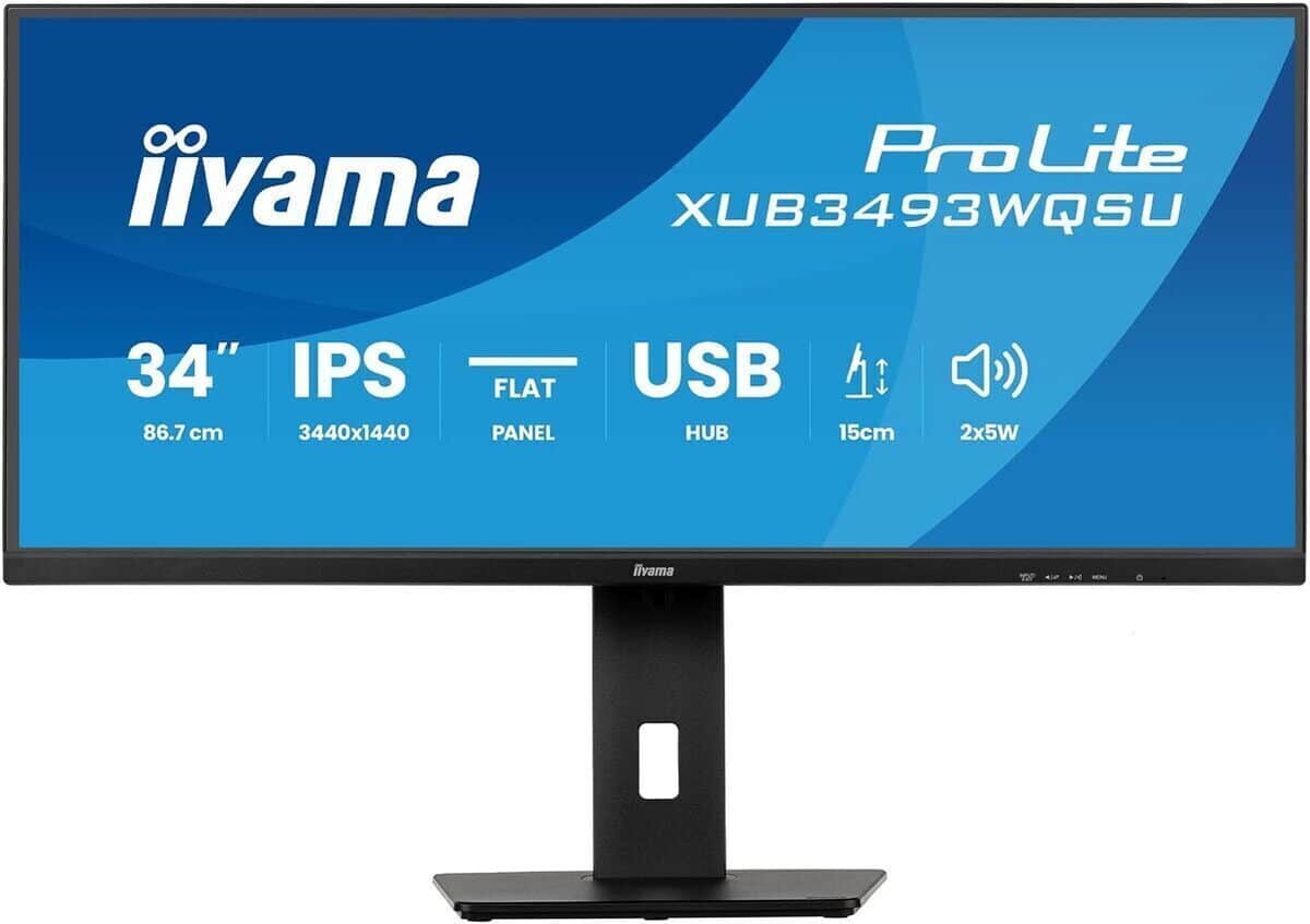 Test : écran iiyama ProLite XUB3493WQSU-B6 ips led 34" et ses fonctionnalités avancées