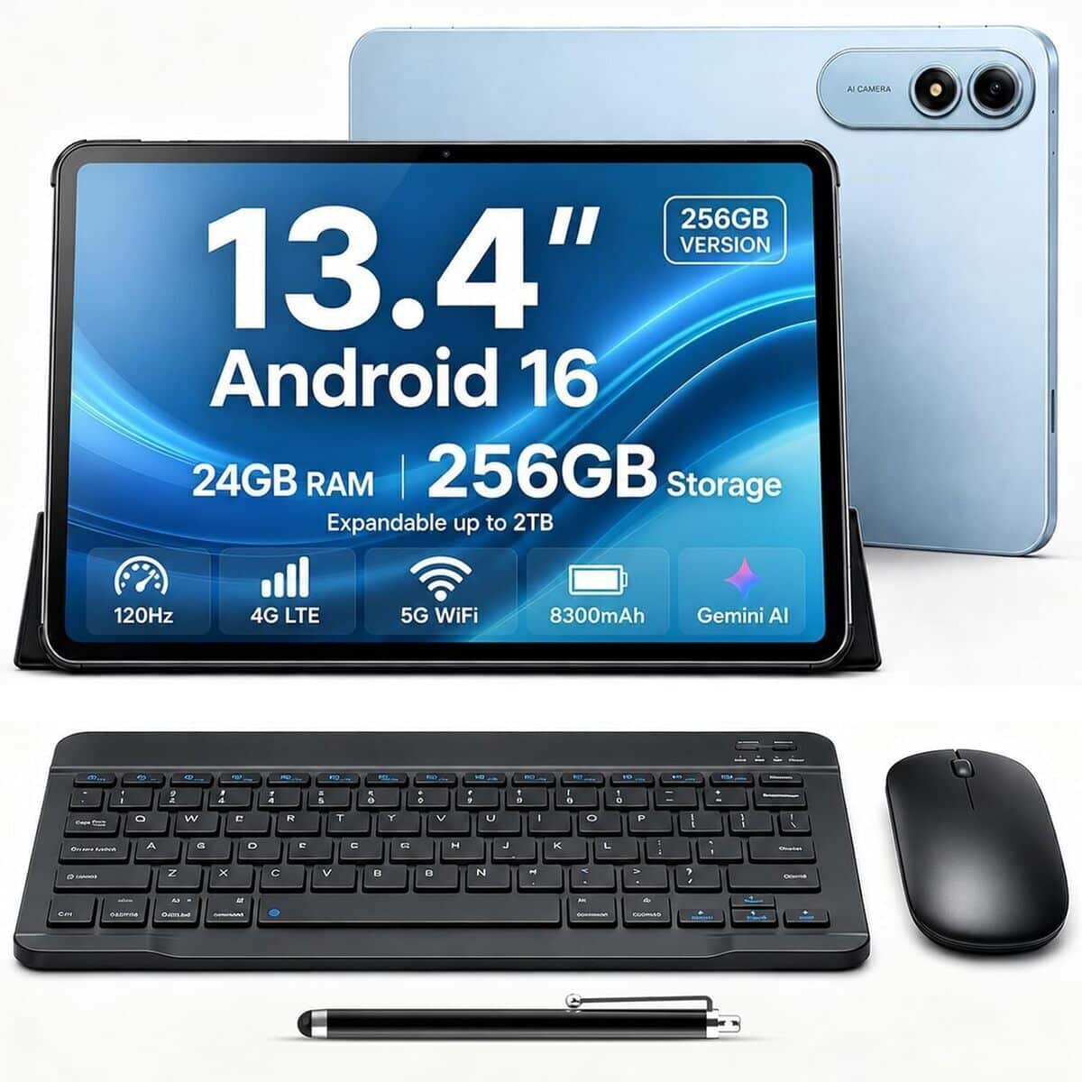Test : tablette android 16 Gemini AI, 24Go+256Go, 2K FHD+