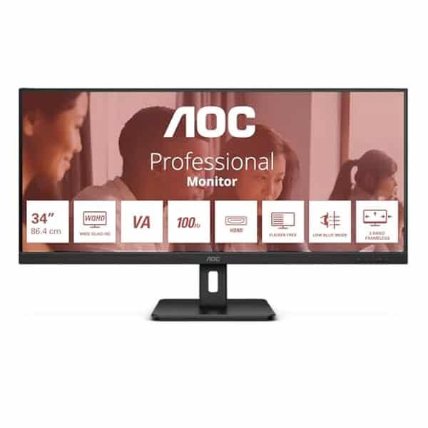 Découvrez notre test détaillé du moniteur AOC U34E2M : immersion ultrawide 34 pouces, performances WQHD et ergonomie pour les professionnels et gamers.