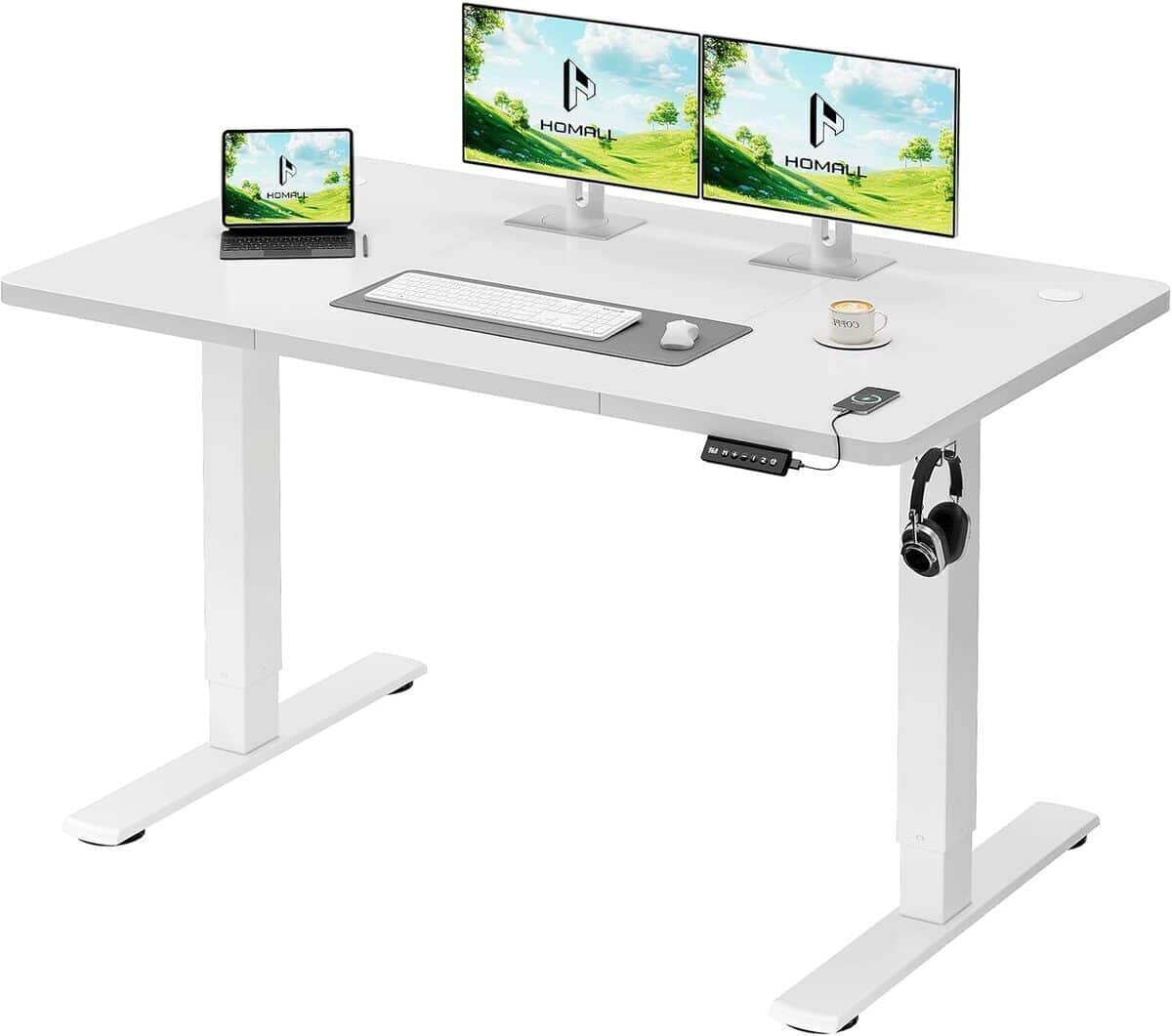 Test : bureau électrique réglable Homall avec port USB et gestion des câbles