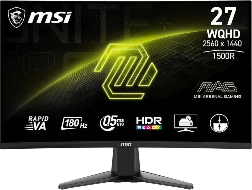 Test de l'écran gaming incurvé MSI MAG 27CQ6FA 27" WQHD