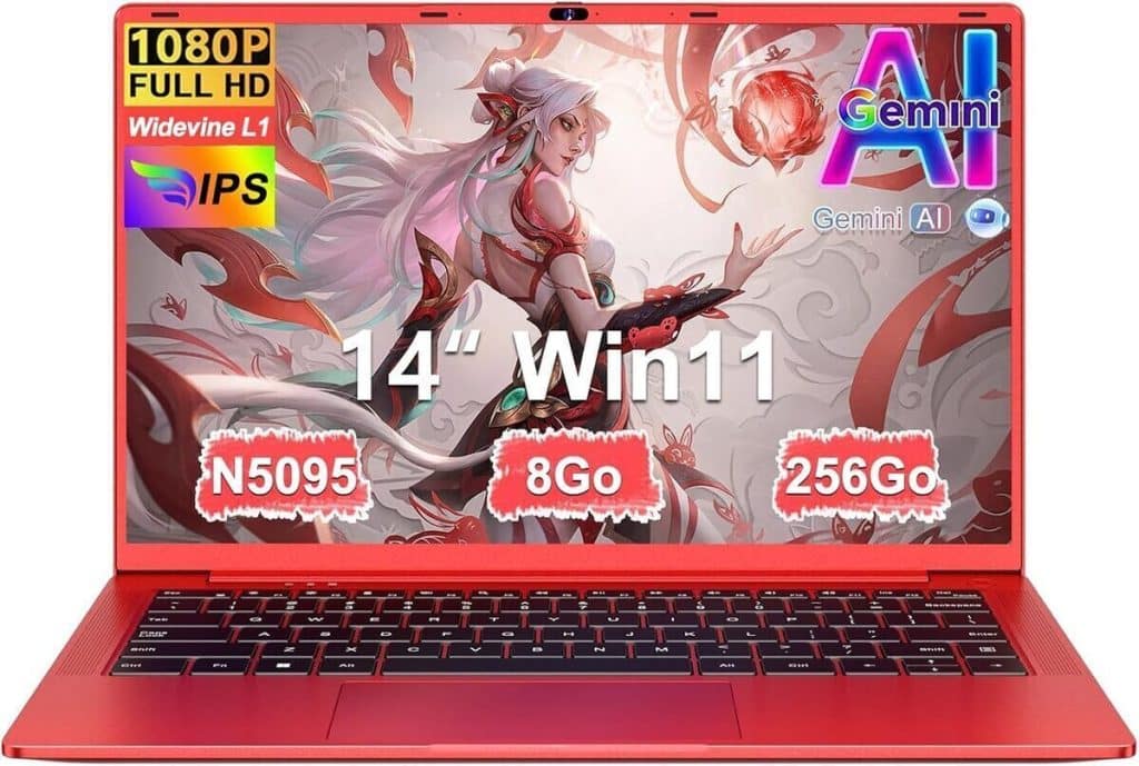 Test de l'ordinateur portable Celeron N5095 14" noir : performance et connectivité