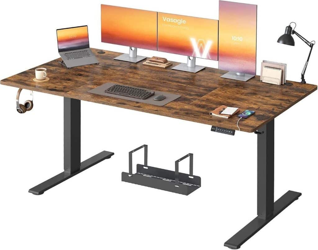 Test du bureau réglable VASAGLE LSD148KD02 : confort et connectivité