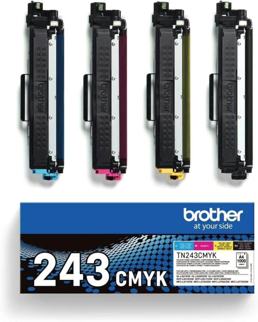 Test : pack de 4 toners Brother TN-243CMYK pour imprimantes HL et MFC