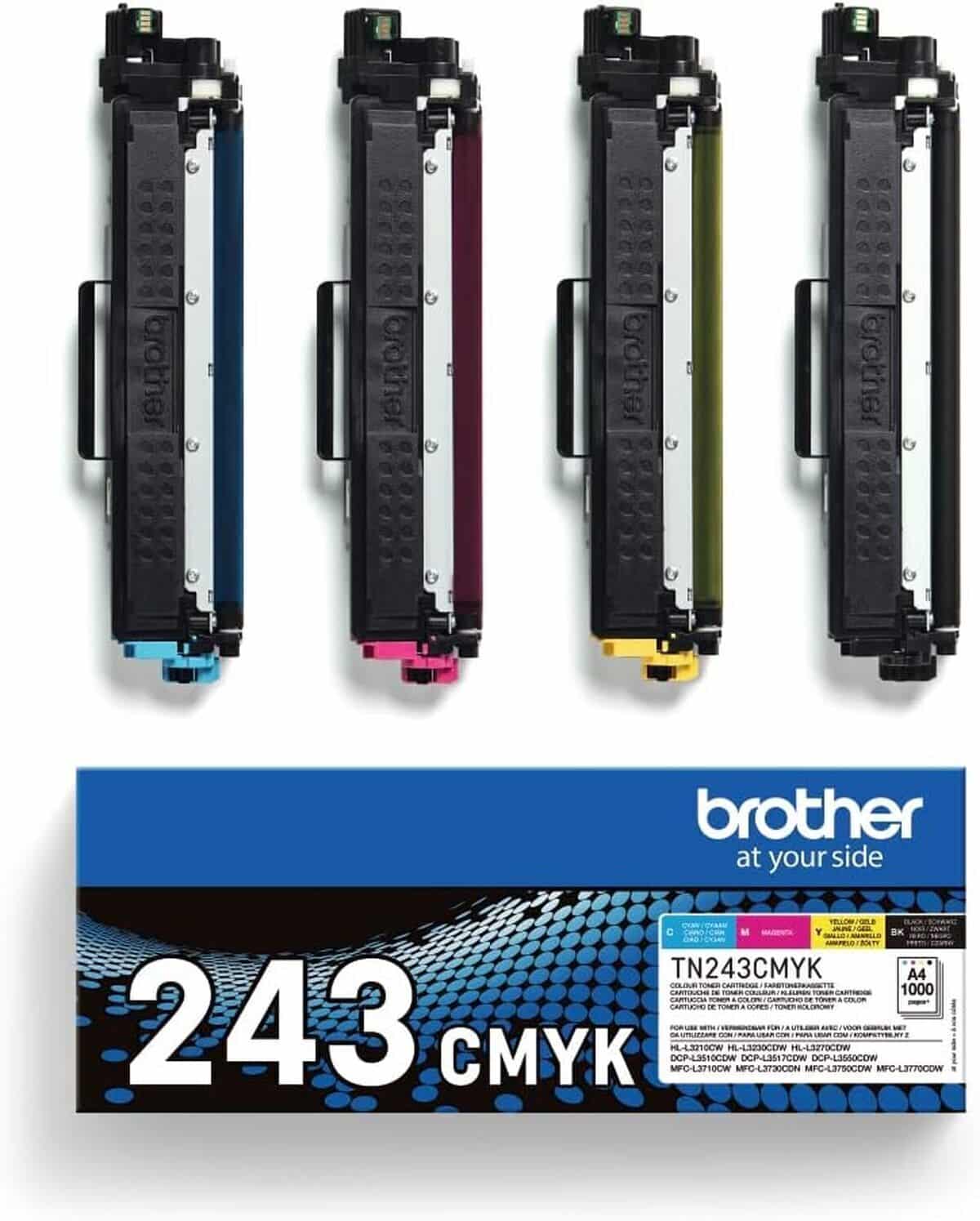 Test : pack de 4 toners Brother TN-243CMYK pour imprimantes HL et MFC