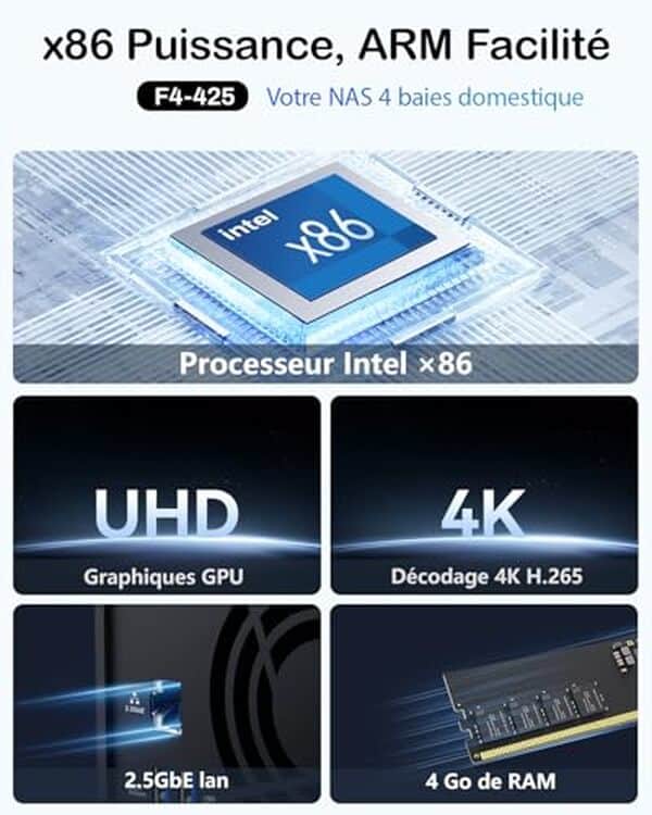 Découvrez notre test complet du NAS Terramaster F4-425 : un serveur de stockage 4 baies performant pour sauvegarder vos données en toute sécurité. Avis, caractéristiques et prix. 
