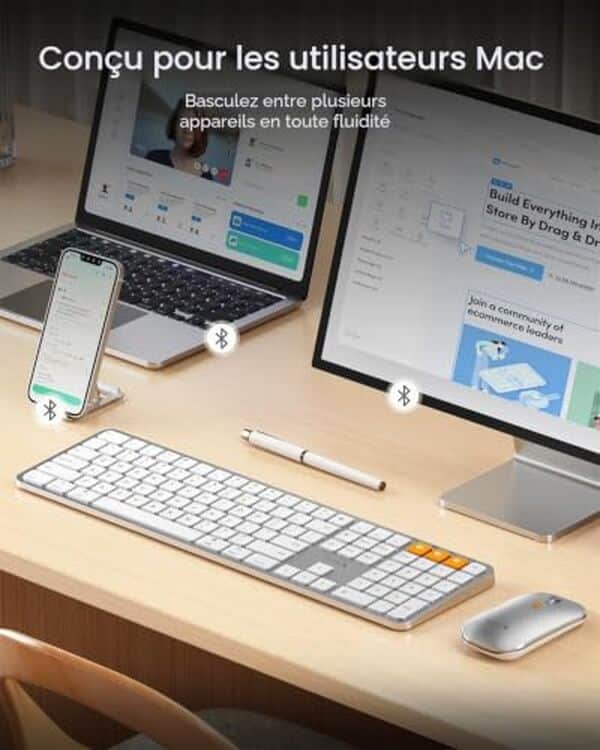 Découvrez notre test du combo clavier souris Bluetooth ProtoArc KM100-A pour Mac. Performance, compatibilité multi-appareils et ergonomie : tous les détails de ce duo productif.
