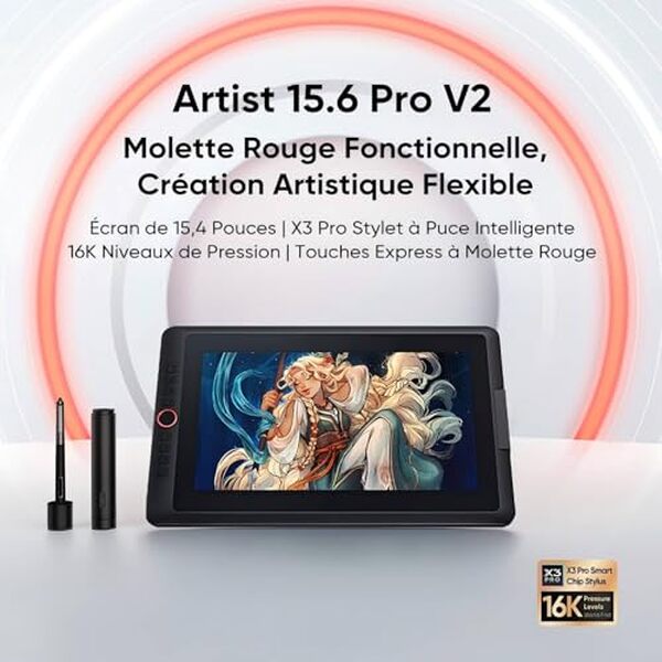 Test détaillé de la tablette graphique XPPen Artist 15.6 Pro V2 : découvrez ses performances, ses caractéristiques et notre avis sur ce modèle professionnel.