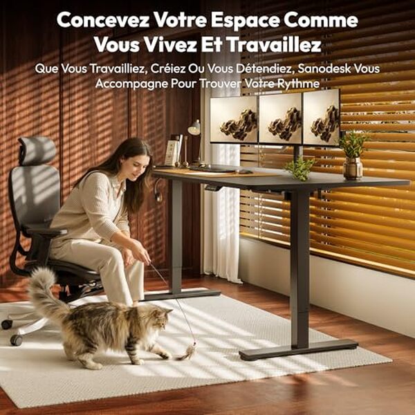 Découvrez notre test détaillé du bureau assis debout SANODESK 200x80cm noir : ergonomie, stabilité, qualité et prix. Avis honnête et conseils d'achat.