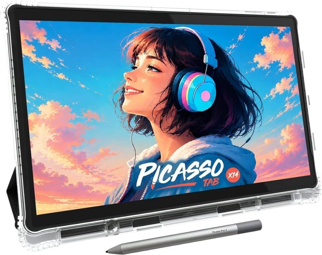 Test de la tablette graphique autonome PicassoTab X14 : écran laminé et outils pro intégrés