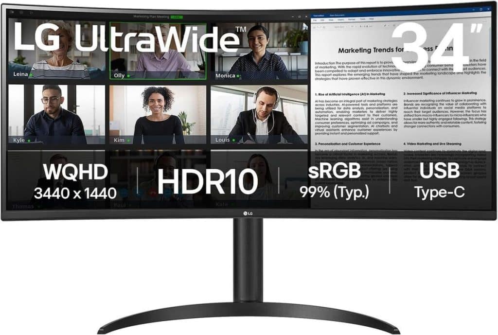 Test de l'écran LG UltraWide 34WR55QK-B : immersion QHD en 34 pouces