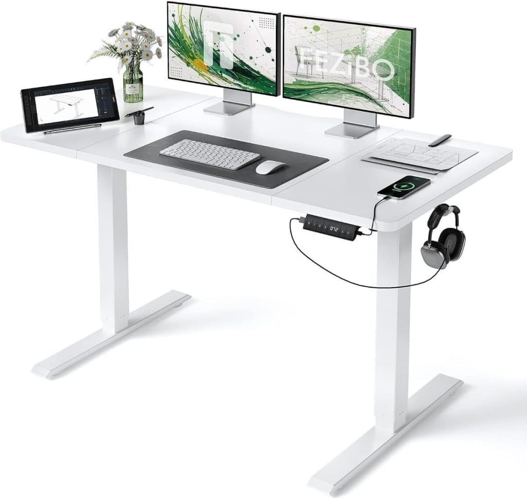 Test du bureau assis debout FEZIBO avec ports USB : efficacité et ergonomie