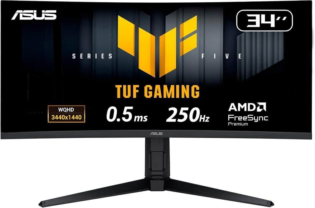 Test du moniteur ASUS TUF Gaming VG34WQML5A : écran wqhd incurvé 34 pouces