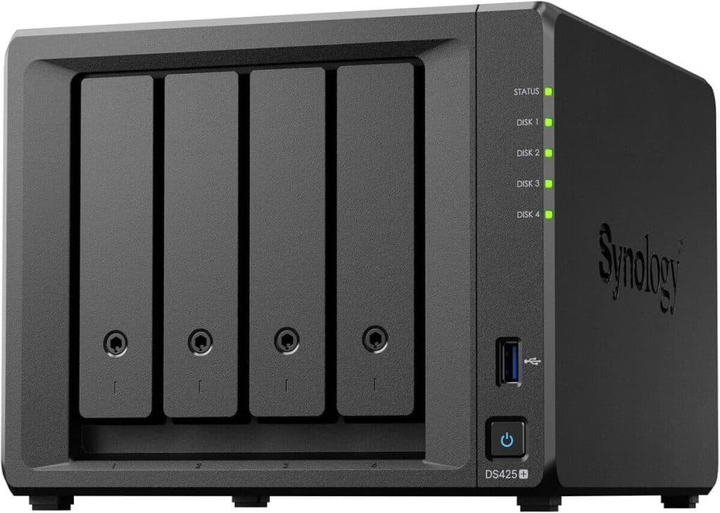 Test du Synology DS425+ : nas 4 baies avec port 2, 5 GbE intégré